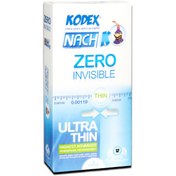 تصویر کاندوم کدکس مدل zero invisible بسته kodex invisible condom model 12package