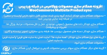 تصویر افزونه همگام سازی محصولات ووکامرس در شبکه وردپرس | WooCommerce Multisite Product sync 