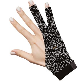 تصویر دستکش طراحی طرح دار جئو متریک MEDIUM دو انگشتی 