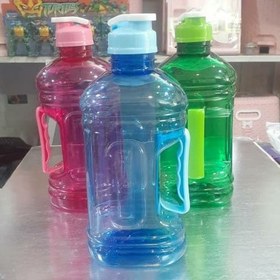 تصویر بطری آب پلاستیکی، دم دستی و یخچالی 