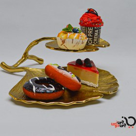 تصویر شیرینی خوری برگ مرداب - طلایی 