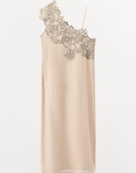 تصویر میدی‌دریس یقه نامتقارن با چاک از برند زارا (زنانه) 