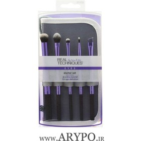 تصویر ست براش Starter مناسب آرایش چشم بسته 5عددی ریل تکنیک Real Techniques Starter Eye Set Brush Pack Of 5