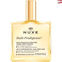 تصویر روغن خشک چند منظوره نوکس NUXE Huile Prodigieuse اورجینال NUXE Huile Prodigieuse Multi Purpose Dry Oil 50ml روغن مو،صورت و بدن نوکس