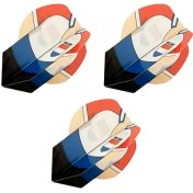 تصویر فلایت طرحدار دارت بسته سه عددی | سفید/قرمز 