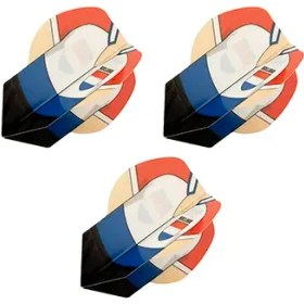 تصویر فلایت طرحدار دارت بسته سه عددی | سفید/قرمز 