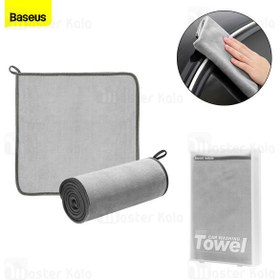 تصویر پک 2تایی حوله میکروفایبر خودرو بیسوس Baseus Microfiber Towel to Dry CRXCMJ-0G 40x40 