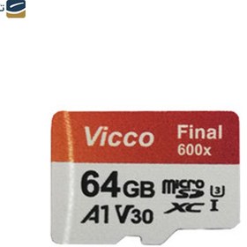 تصویر کارت حافظه microSDXC ویکومن مدل Final 600X کلاس 10 استاندارد UHS-I U3 سرعت 90MBps ظرفیت 64 گیگابایت به همراه آداپتور Viccoman Final 600X UHS-I U3 90MBps microSDHC -64GB