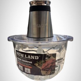 تصویر خردکن نیولند ۴ لیتری ظرف پیرکس مدل NL-2968BS Food Chopper newland model NL-2968BS