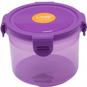 تصویر ظرف غذای گرد درب دار پایونیر رنگ بنفش 640 میلی لیتر Pioneer Pioneer purple round food container with cap 640 ml