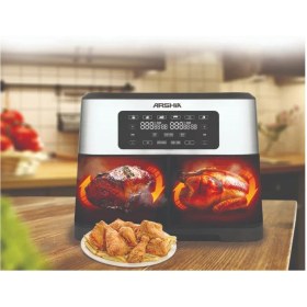 تصویر سرخ کن دوقلو عرشیا مدل AF155-3060 بدون روغن 8.5 لیتری Arshia twin fryer model AF155-3060