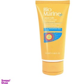 تصویر کرم ضدآفتاب بی رنگ بایو مارین (Bio Marine) مدل Aqua Sun مناسب پوست خشک با SPF50 حجم 50 میلی‌ لیتر 