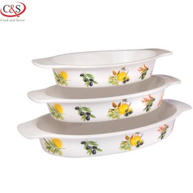 تصویر مالاگا تابه بیضی C&s طرح لیمو 