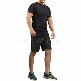 تصویر ست دو تیکه تیشرت شلوارک مردانه ورزشی 