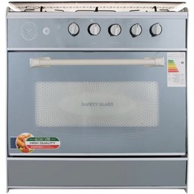 تصویر اجاق گاز آژینه طرح فر ۵ شعله لعابی کد 1 Ajineh Brand gas stove, code 1