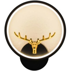 تصویر چراغ خواب دیواری طرح گوزن طلایی 