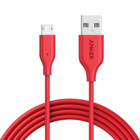 تصویر کابل تبدیل USB به microUSB انکر مدل A8133 PowerLine طول 1.8 متر ا Anker A8133 PowerLine USB To microUSB Cable 1.8m Anker A8133 PowerLine USB To microUSB Cable 1.8m