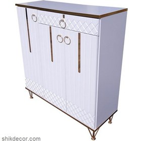 تصویر جاکفشی سه درب پایه فلزی 