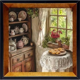 تصویر تابلو کاشی آشپزخانه مدل کیک پزی 