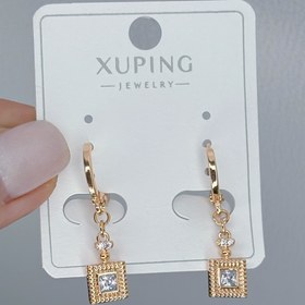 تصویر گوشواره حلقه ای طلایی ژوپینگ - سه 