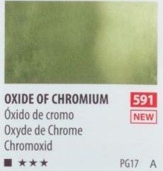 تصویر آبرنگ فوق آرتیست شین هان PWC سریa رنگ (OXIDE OF CHROMIUM591) 