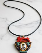 تصویر گردنبند یلدایی - طرح انار و کاسه ناصرالدین شاه 