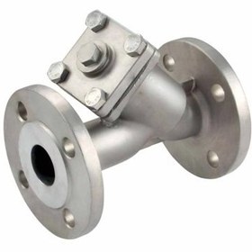 تصویر فیلتر صافی Y typeفلنج دار استنلس استیل- کلاس ۱۵۰ - ۳۱۶- KITZ - ۳/۴ flanged strainer class 150 316 Y type