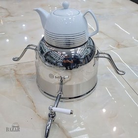 تصویر کتری و قوری ام جی اس مدل K41018 ظرفیت ۶ لیتر با کتری استیل 