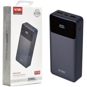 تصویر پاوربانک وابی (VABi) مدل P13 ظرفیت 20000mAh 