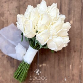 تصویر دسته گل رز غنچه لمسی لوکسی 