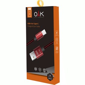 تصویر خرید + قیمت کابل شارژ تایپ سی (USB-C) OAK مدل K-185 