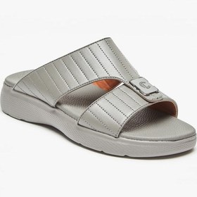 تصویر صندل مردانه با طراحی بافت‌دار و بدون بند برند le confort Men Textured Slip-On Sandals