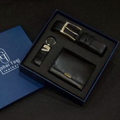 تصویر ست هدیه 3piece مردانه چرم طبیعی مدل EC-35 