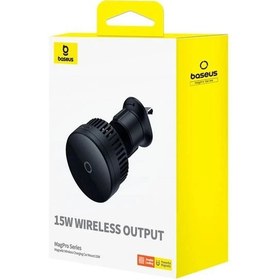 تصویر پایه نگهدارنده و شارژر بی سیم گوشی موبایل بیسوس MAGPRO 