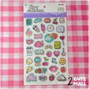 تصویر برچسب فانتزی پفکی سایز ۱ تا ۵ 