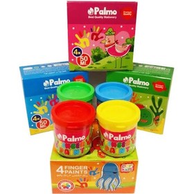 تصویر رنگ انگشتی 4 رنگ پالمو ـ‌ ونداهایپر 4 Color Finger Paint Palmo (Best Qulity Stationery) for kids