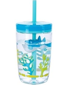 تصویر Contigo Floating Straw Shark 420 ml 14 Oz- 1000-0772-بطری آب کودکان 