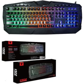 تصویر کیبورد گیمینگ RGB جدل K502 JEDEL K502 Gaming RGB Keyboard