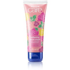 تصویر کرم مرطوب کننده دست حاوی شی باتر و عصاره گل رز َAvon Softening آون 75 میل 