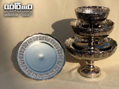 تصویر سرویس پذیرایی مسی گلبرگ کروم ۴ تیکه نانو شده 