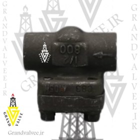 تصویر شیر یکطرفه دریچه ای "1/2 اینچ کلاس 800 فولاد فورج جوشی CHECK VALVE SWING "1/2 #800 A105 SW