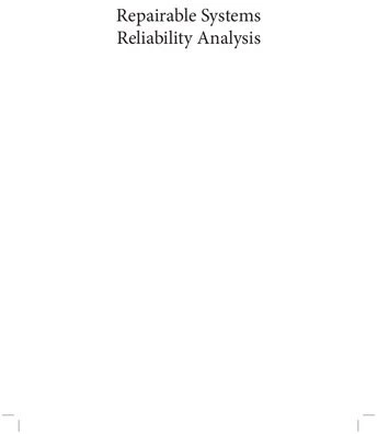 خرید و قیمت دانلود کتاب Repairable Systems Reliability Analysis: A ...
