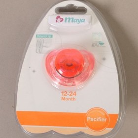 تصویر پستانک نوک گرد قابدار مایا 12تا 24 ماه maya round tip pacifier 12 24