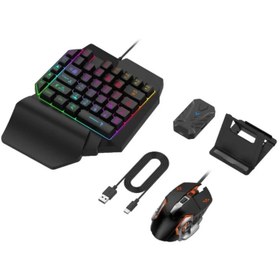 تصویر ست کیبورد و موس و پایه و تبدیل گیمینگ Confiavel Mix LITE Confiavel Mix LITE 4 in 1 Mobile Game Combo Pack