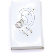 تصویر ست گوشواره و پیرسینگ نقره ۹۲۵ برند Iam پک ۴ عددی 