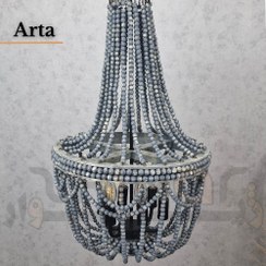 تصویر لوستر چوبی نئوکلاسیک 6 شعله آرتا 40 ژیوار 