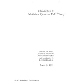 خرید و قیمت دانلود کتاب Introduction to Relativistic Quantum Field ...