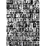 تصویر پوستر سیاه و سفید 100 بازیگر مرد هالیوود 