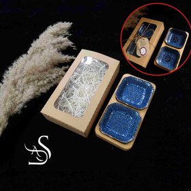 تصویر پک هدیه چوب و سرامیک،مزه خوری، خرماخوری، زیتون خوری Gift packaging