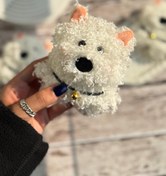 تصویر کاور ایرپاد سگ سفید زنگوله دار پشمالو 